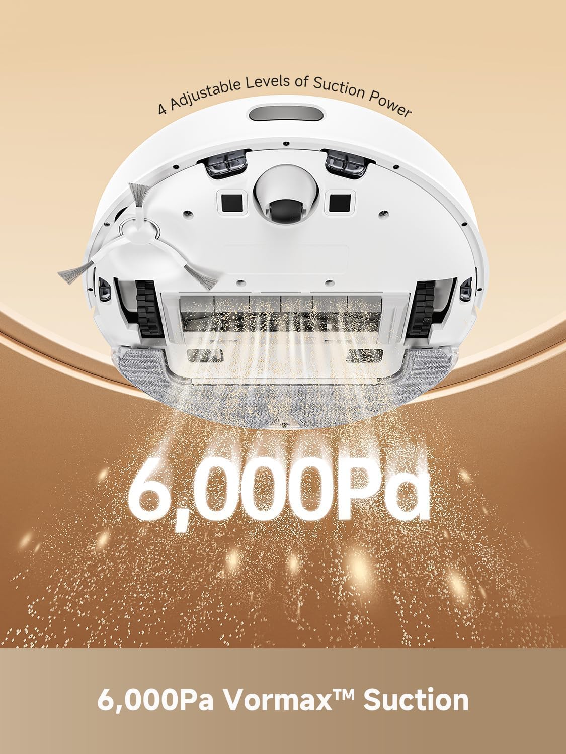 Dreame D10 Plus Gen 2 — top view showing LiDAR sensor
