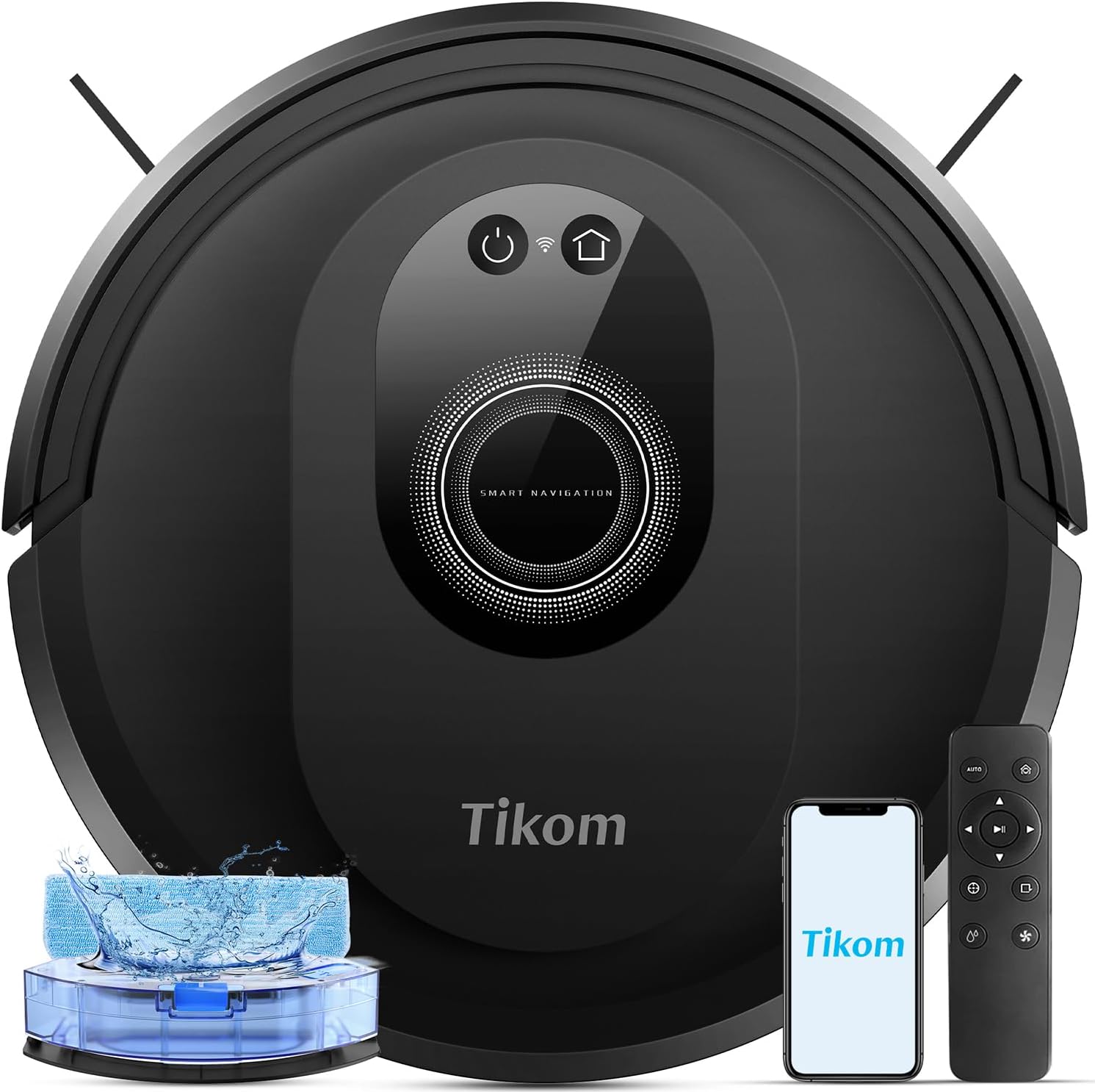 Tikom G8000 Max Robot Vacuum and Mop Combo – 5000Pa Suction, 150-Min Runtime, Self-Charging