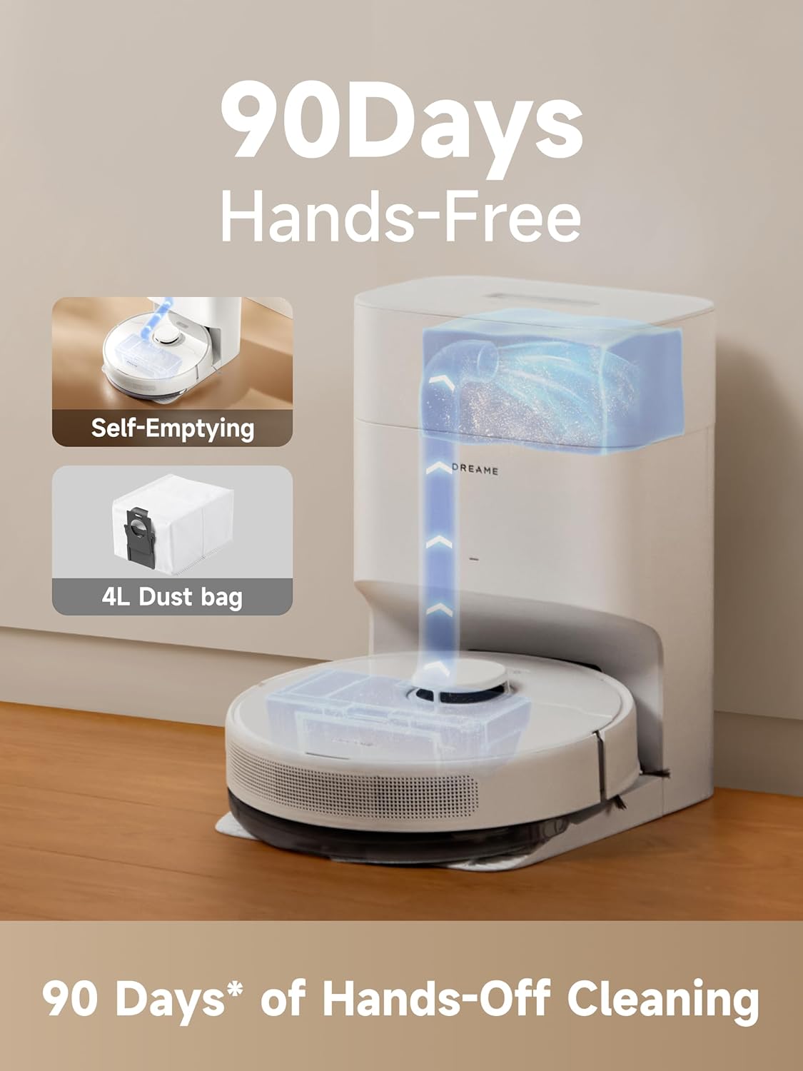 Dreame D10 Plus Gen 2 — robot vacuum with self-emptying base station
