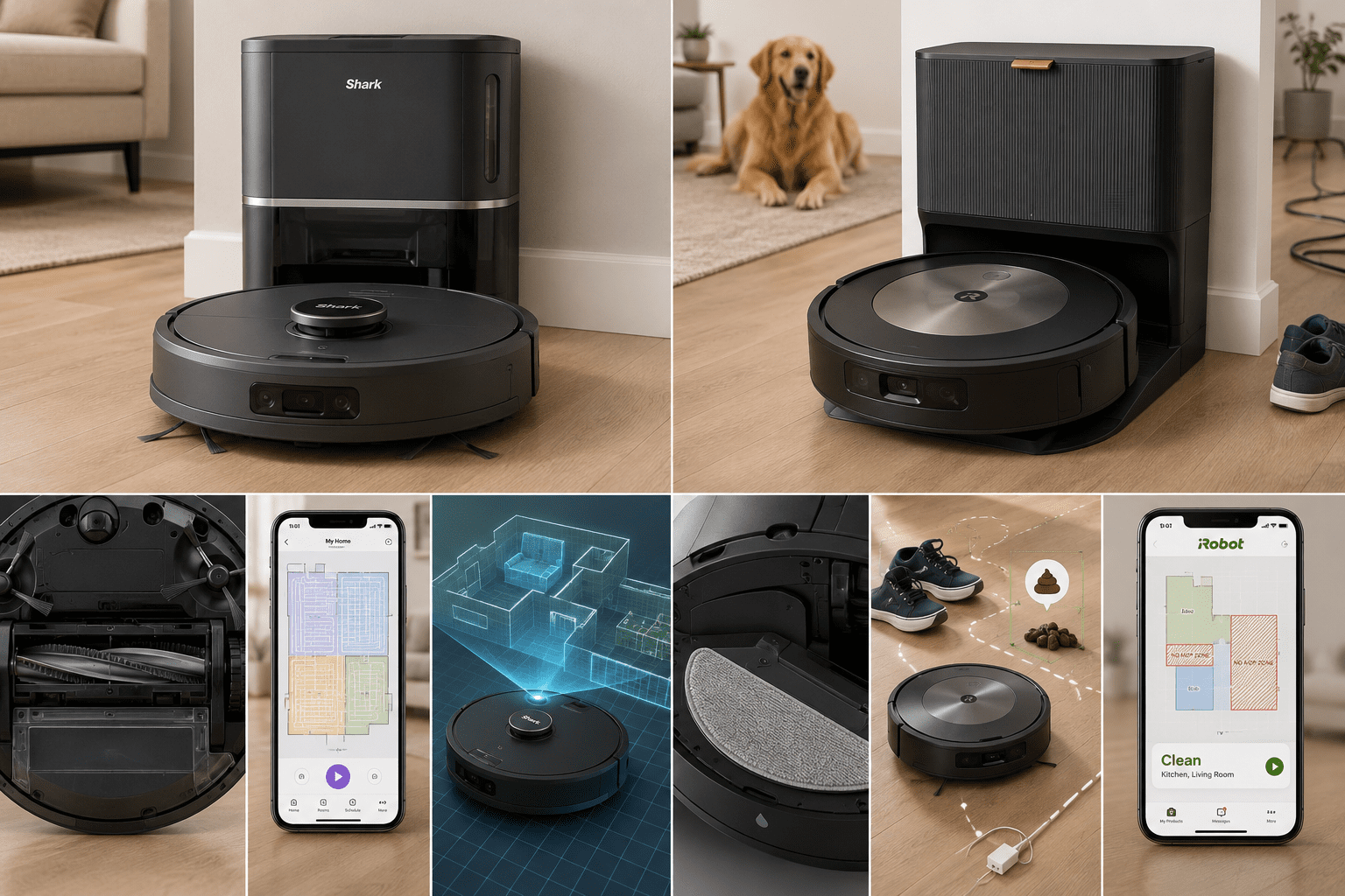 Shark AV2501S vs iRobot Roomba Combo j5+ | Robot Vacuum Comparison