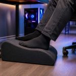 Everlasting Comfort Memory Foam Footrest Under-Desk Support for Office and Gaming