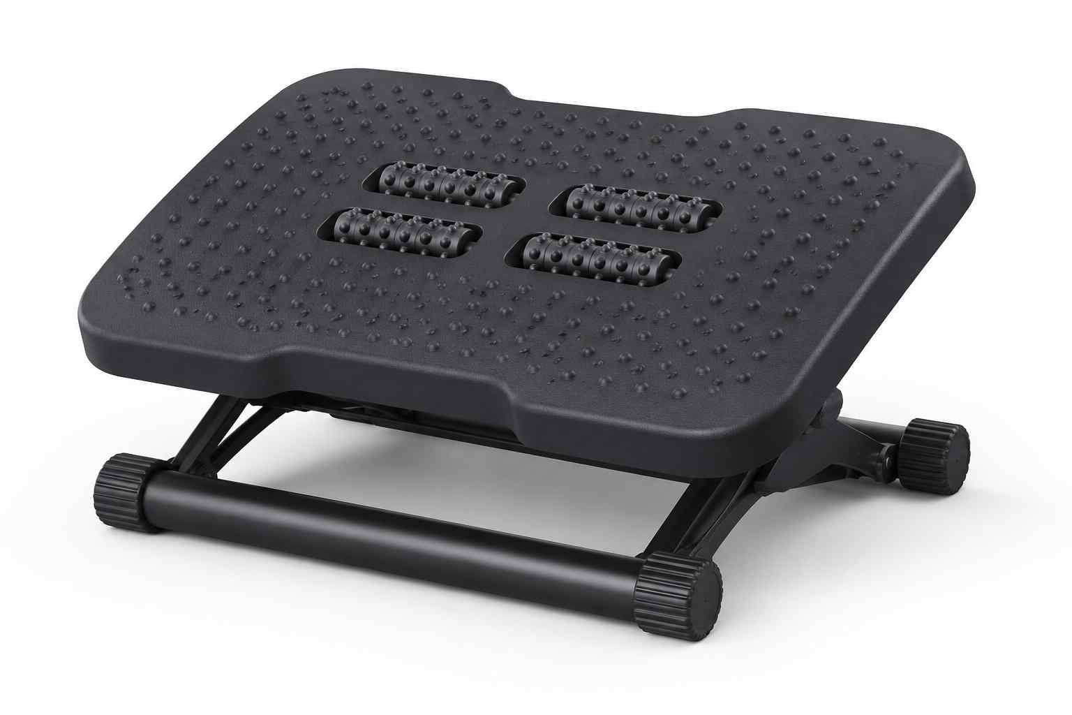 HUANUO Under Desk Footrest An Adjustable Ergonomic Footrest with Massage Rollers