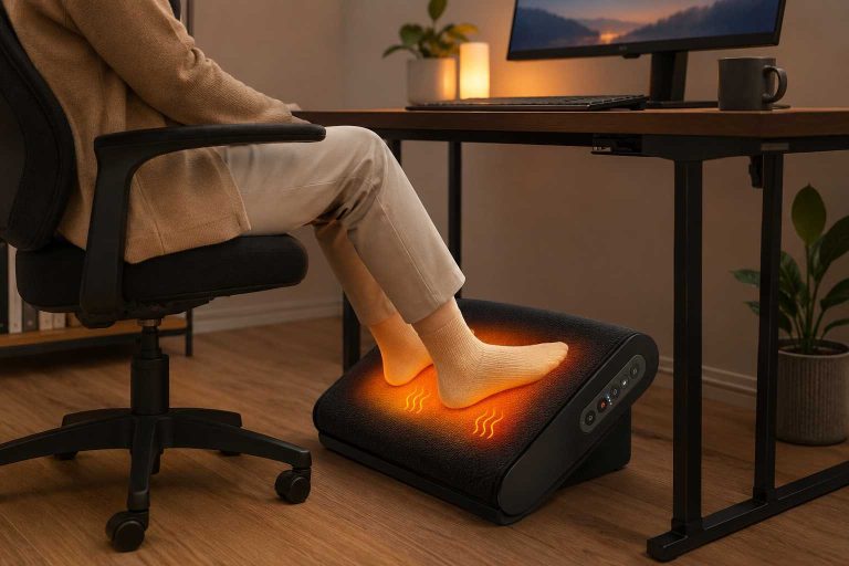 Heycool Heated Foot Rest Review Massage & Heat Under Desk