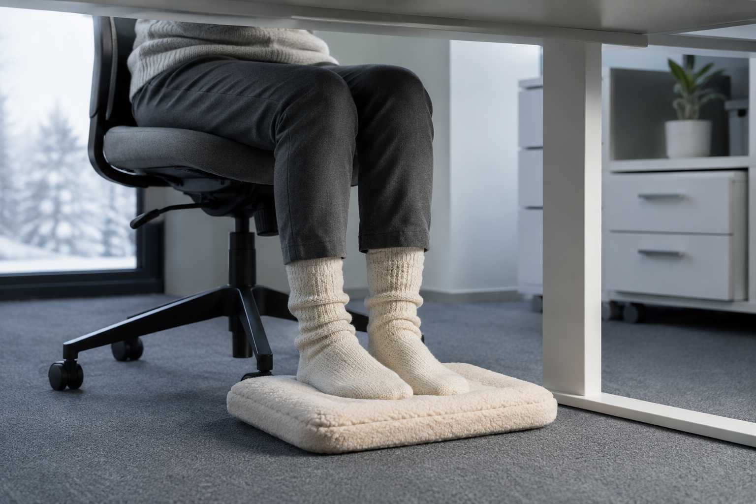 How to Keep Feet Warm in a Cold Office