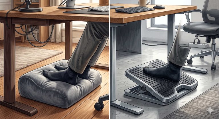 Memory Foam vs. Hard Plastic Footrests Which Is Better for Your Desk
