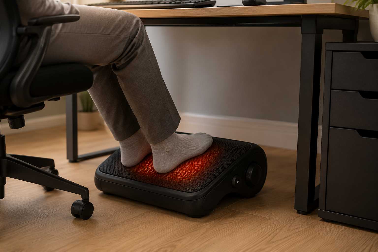 Snailax 535BLK Heated Footrest Review Under-Desk Warmth and Massage for Long Workdays