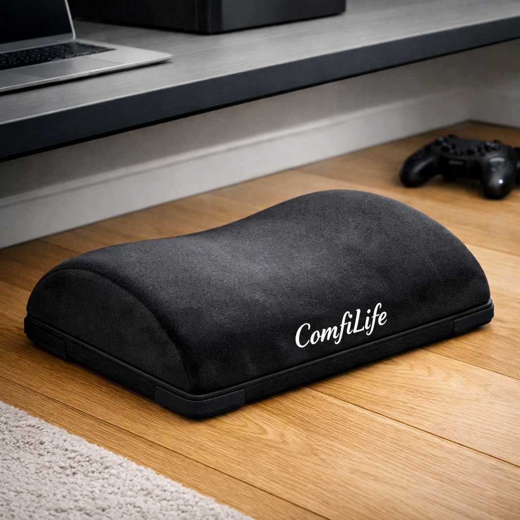 ComfiLife Memory Foam Foot Rest for Under Desk Ergonomic Support for Office and Gaming