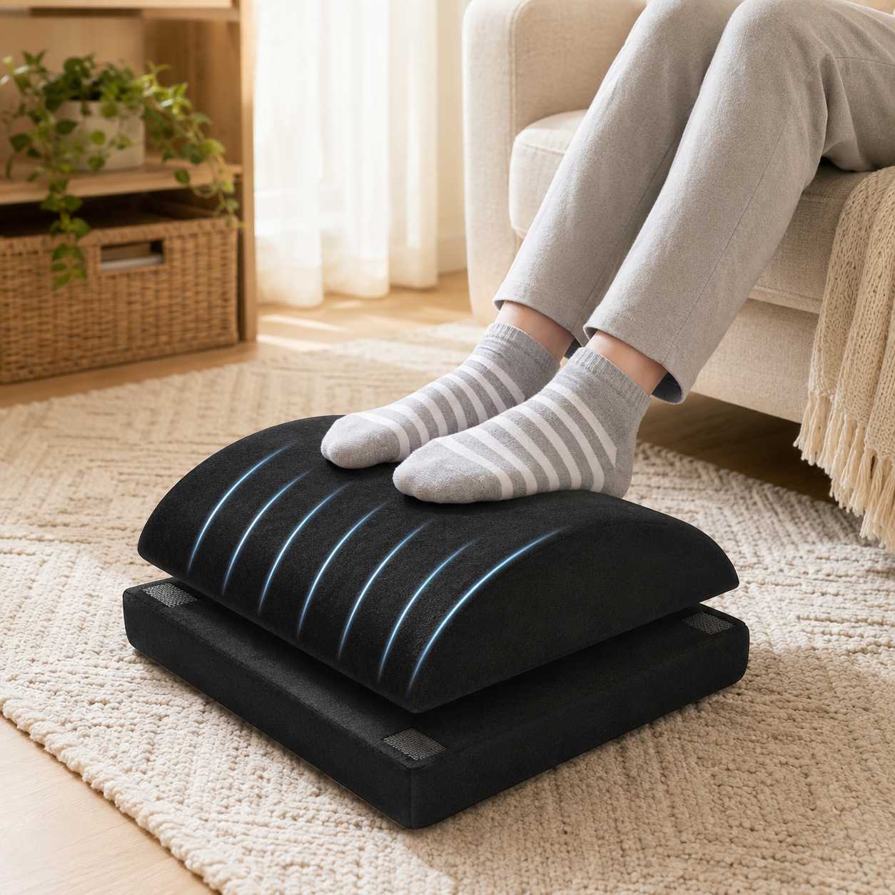 ComfiLife Under Desk Footrest and Anti-Fatigue Mat Bundle