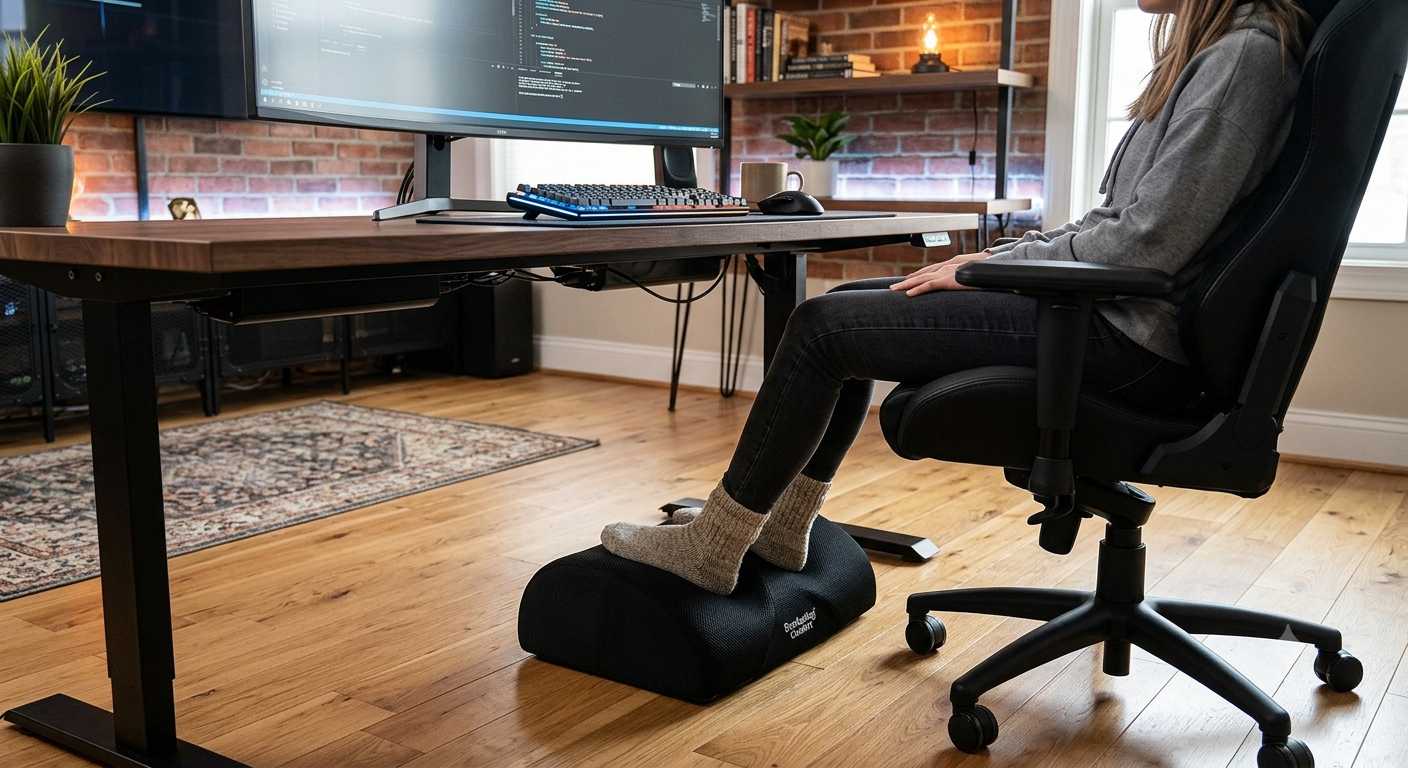 Everlasting Comfort Elevate Series Foot Rest A Practical Memory Foam Solution for Desk and Gaming Setups