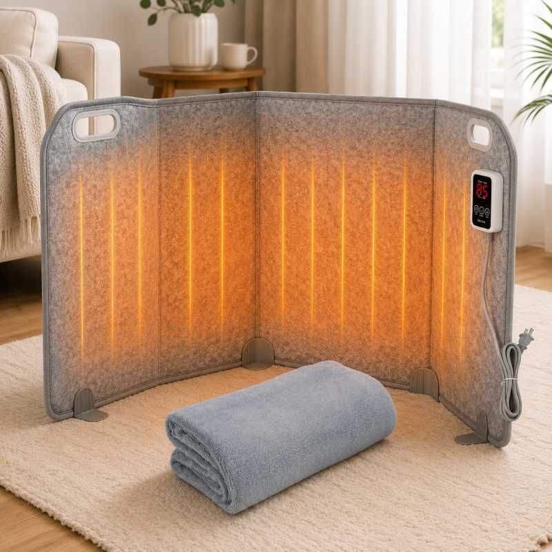 SOPHRAY Foldable Under Desk Heater with Blanket