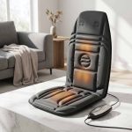 Heycool HY-110 Heated Back Massage Chair Pad with 10 Motors & Targeted Vibration Massage