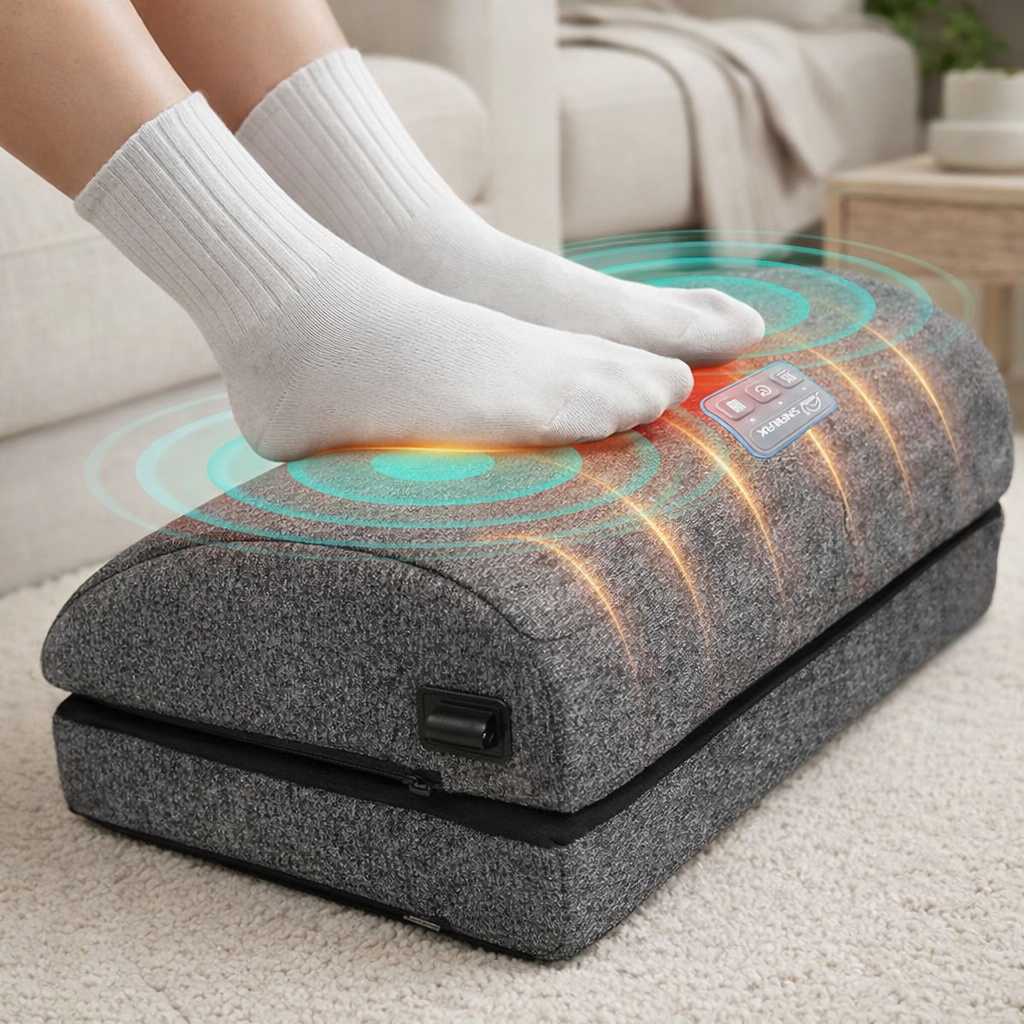 Snailax 535BLK Heated Under Desk Footrest