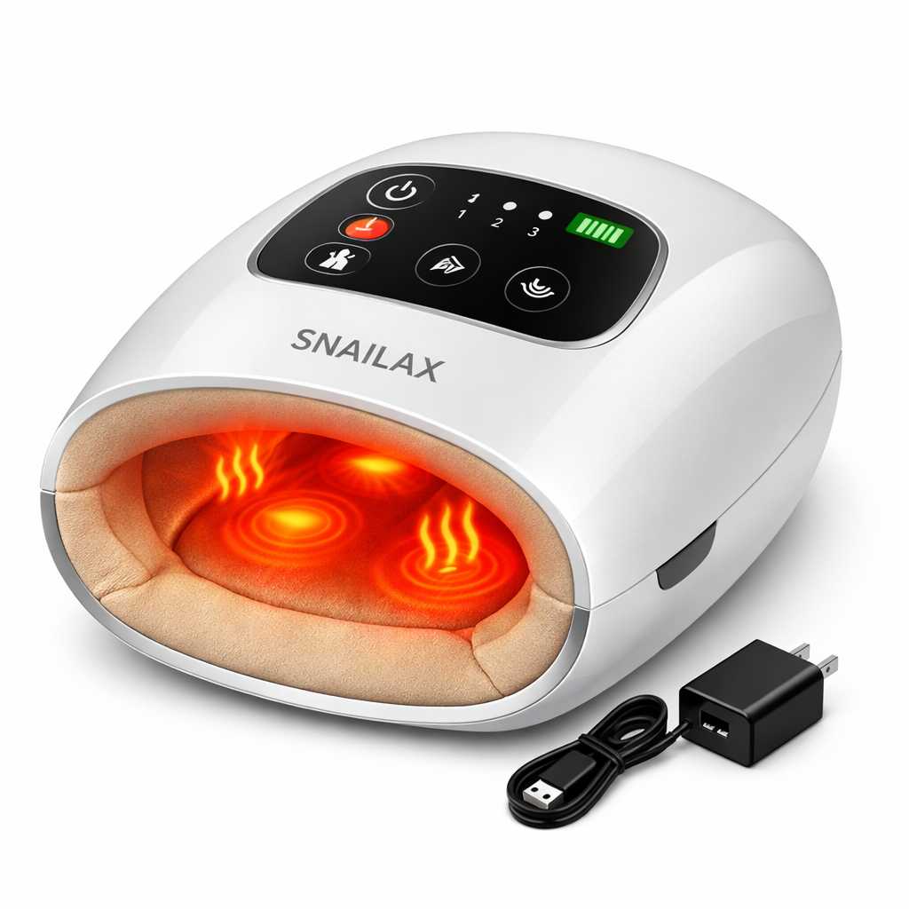Snailax Cordless Hand Massager with Heat and Compression Review (SL-453)